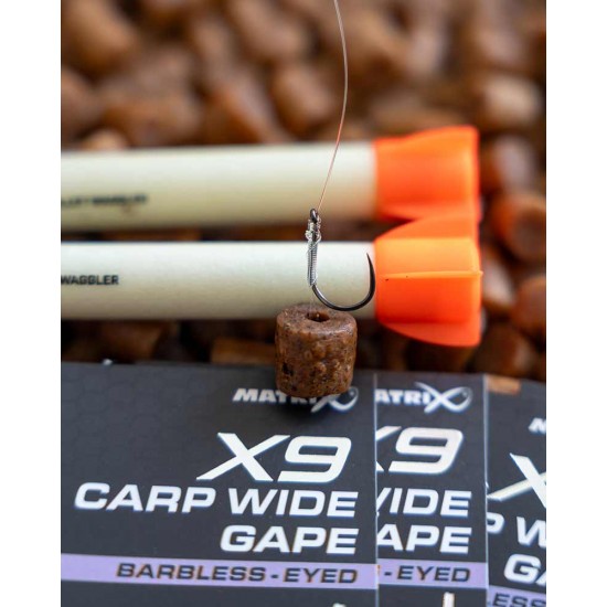 Carlige Matrix - X9 Carp Wide Gape Barbless Eyed nr. 14 Carlige Matrix - X9 Carp Wide Gape Barbless Eyed nr. 14